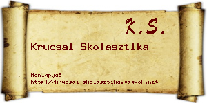 Krucsai Skolasztika névjegykártya
